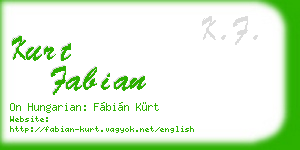 kurt fabian business card